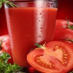 Diet with tomato juice and bread