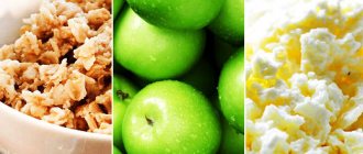Diet three products: oatmeal, cottage cheese, apples. Reviews, results 