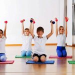 Fitness for children 10-12 years old. Exercise sets 