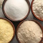 Calorie content of different types of flour per 100 g: wheat, rice, rye and others
