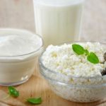 Kefir, cottage cheese and sour cream
