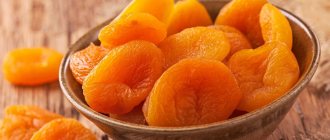 The dried apricots should be dark orange in color.