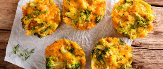 Chicken muffins with broccoli and carrots