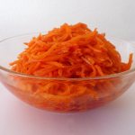 Korean carrots in a salad bowl