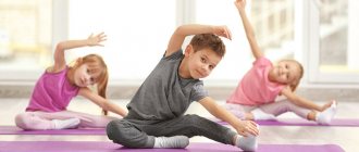 Features of children&#39;s fitness
