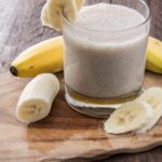 smoothie made from banana curd and milk