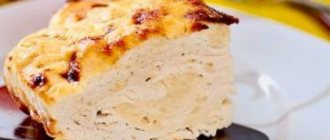 Chicken soufflé in the oven is a delicate dietary dish! Add vegetables, cheese or potatoes to oven-baked chicken soufflé 