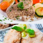 Three dietary dishes of beef, turkey and veal