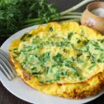 Delicious omelette with kefir