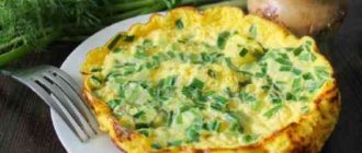 Delicious omelette with kefir